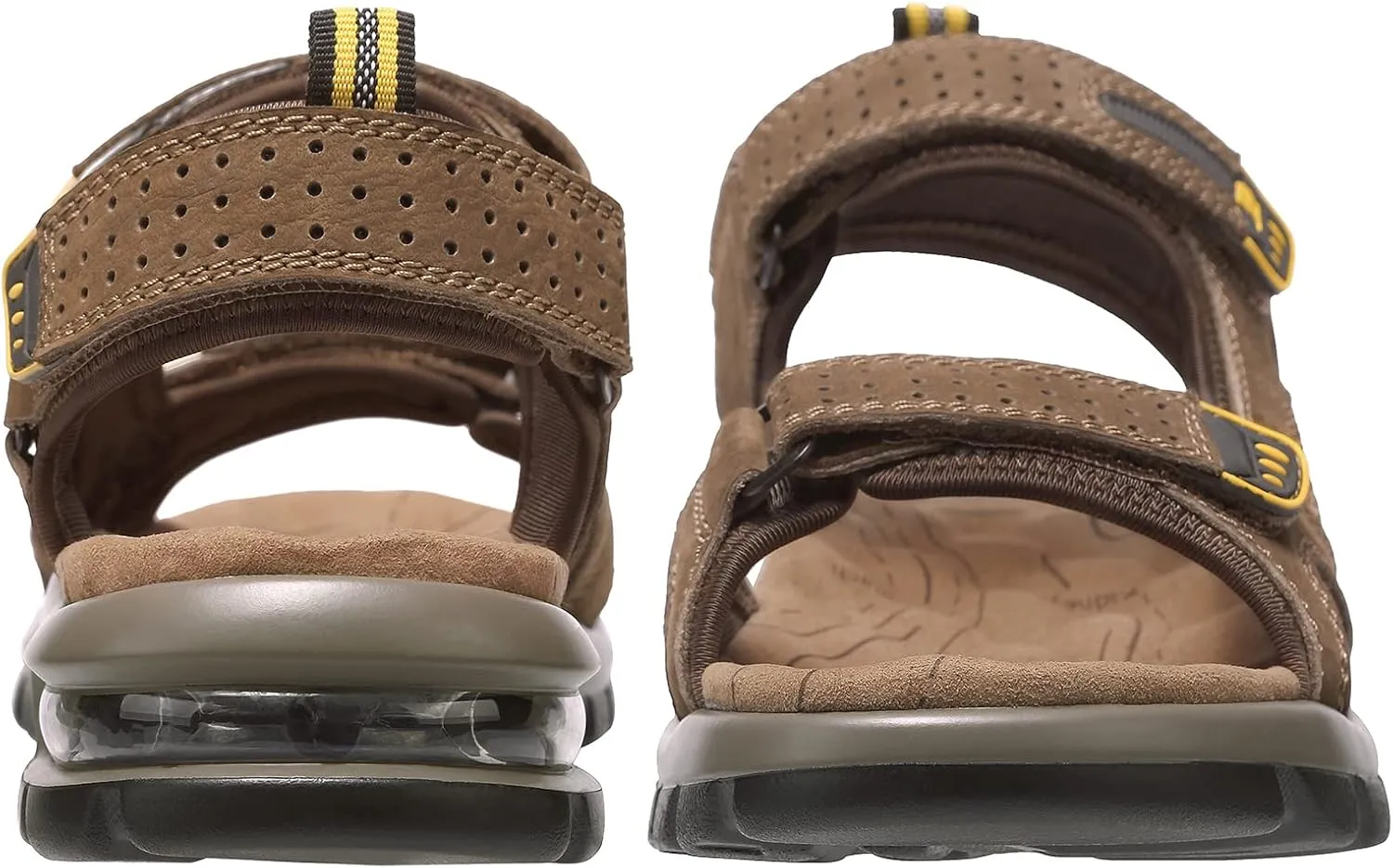 CAMEL CROWN Men's Leather Sandals for Hiking Walking Beach Treads Water Athletic Outdoor with Premium Air Cushion | Waterproof