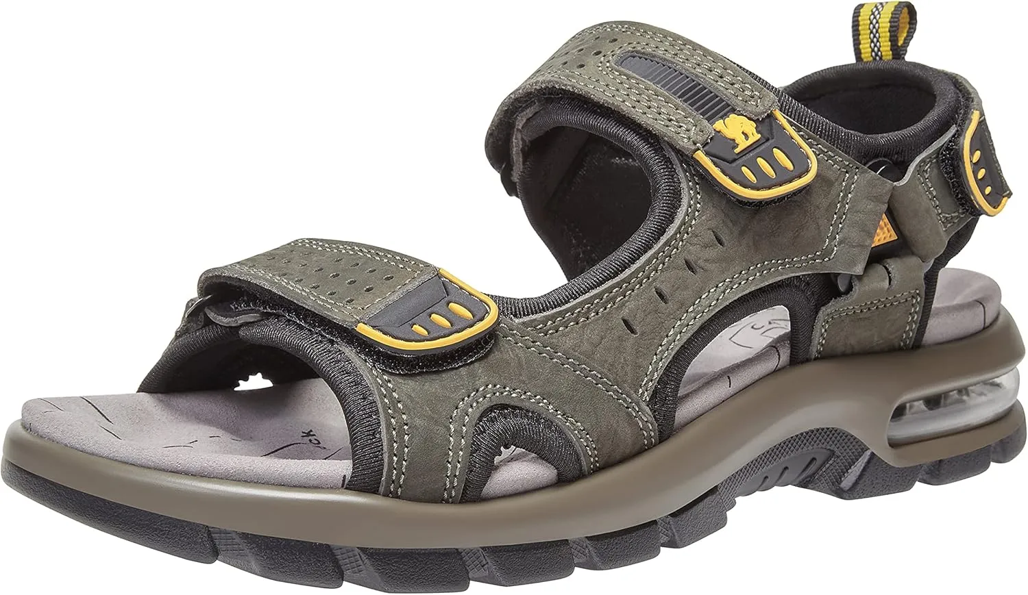 CAMEL CROWN Men's Leather Sandals for Hiking Walking Beach Treads Water Athletic Outdoor with Premium Air Cushion | Waterproof