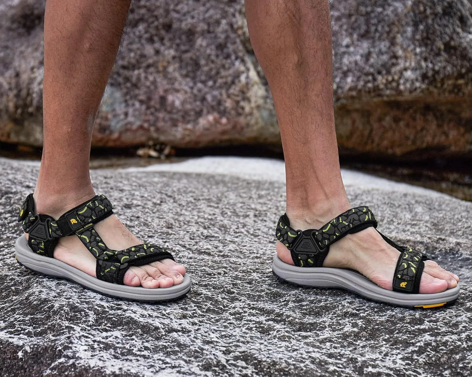 CAMELSPORTS Mens Athletic Sandals Outdoor Strap Summer Beach Sandals Waterproof Fisherman Water Shoes Open Toe Sport Gym Hiking Sandal