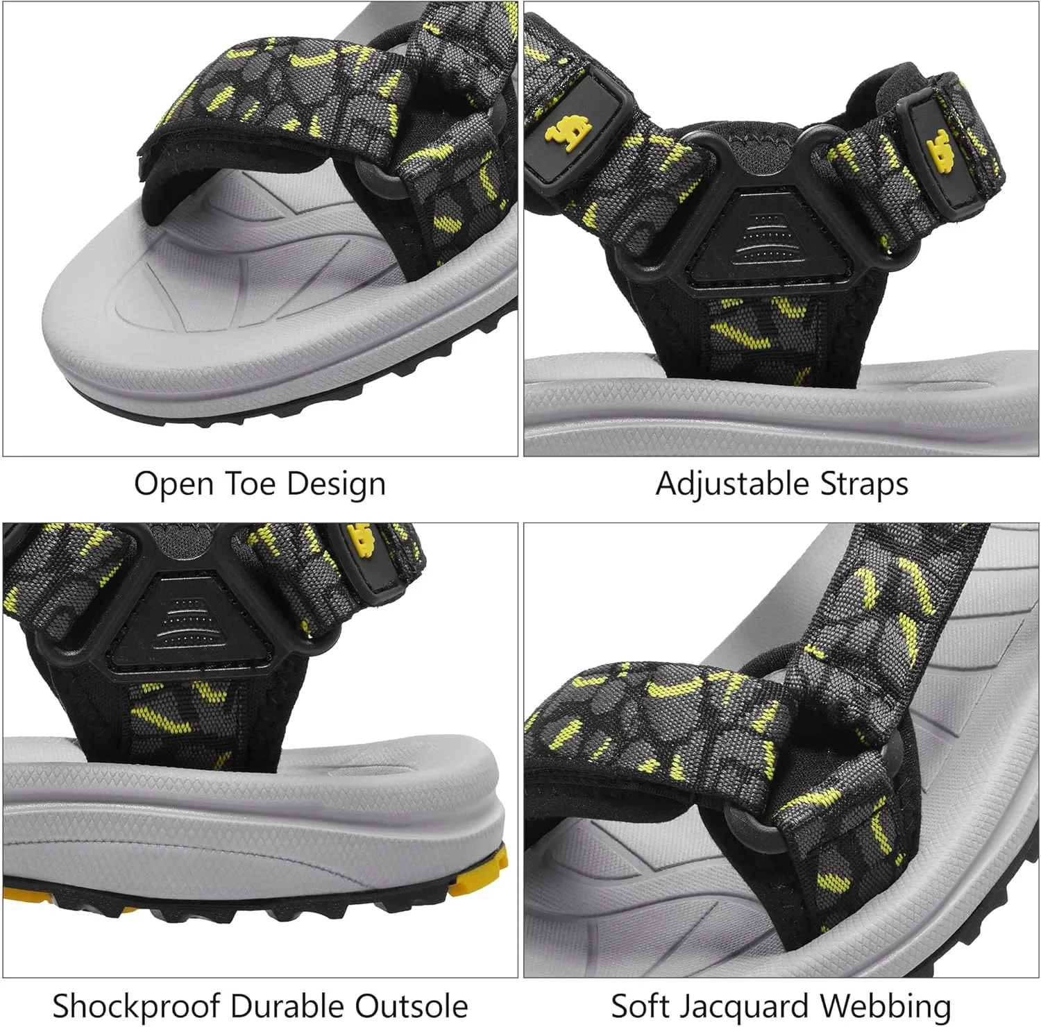 CAMELSPORTS Mens Athletic Sandals Outdoor Strap Summer Beach Sandals Waterproof Fisherman Water Shoes Open Toe Sport Gym Hiking Sandal