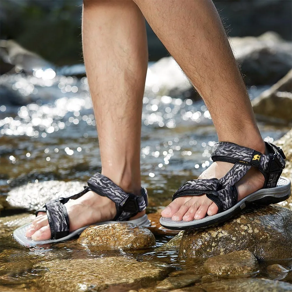 CAMELSPORTS Mens Athletic Sandals Outdoor Strap Summer Beach Sandals Waterproof Fisherman Water Shoes Open Toe Sport Gym Hiking Sandal