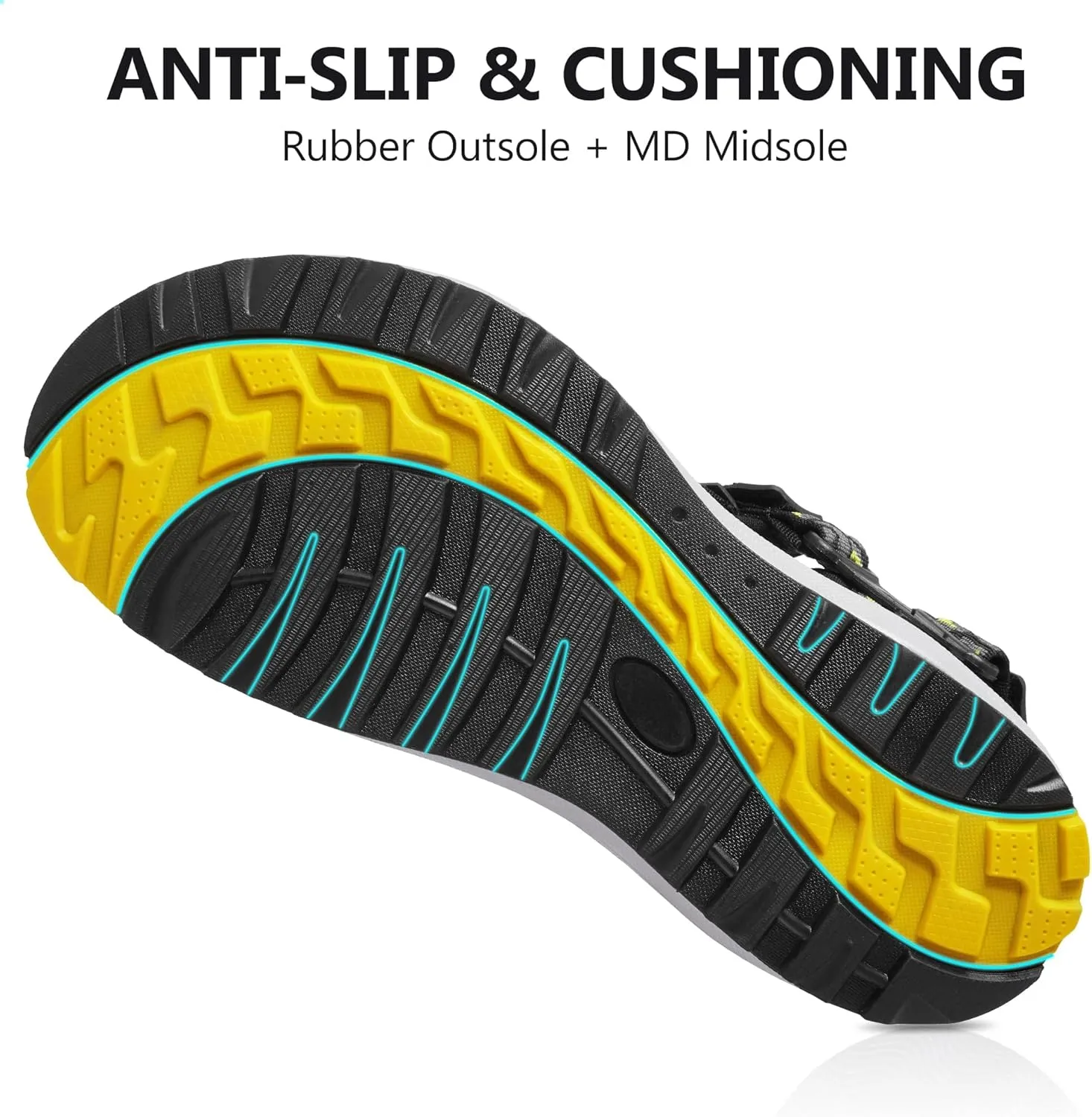 CAMELSPORTS Mens Athletic Sandals Outdoor Strap Summer Beach Sandals Waterproof Fisherman Water Shoes Open Toe Sport Gym Hiking Sandal