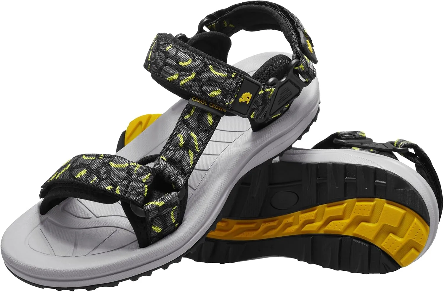 CAMELSPORTS Mens Athletic Sandals Outdoor Strap Summer Beach Sandals Waterproof Fisherman Water Shoes Open Toe Sport Gym Hiking Sandal