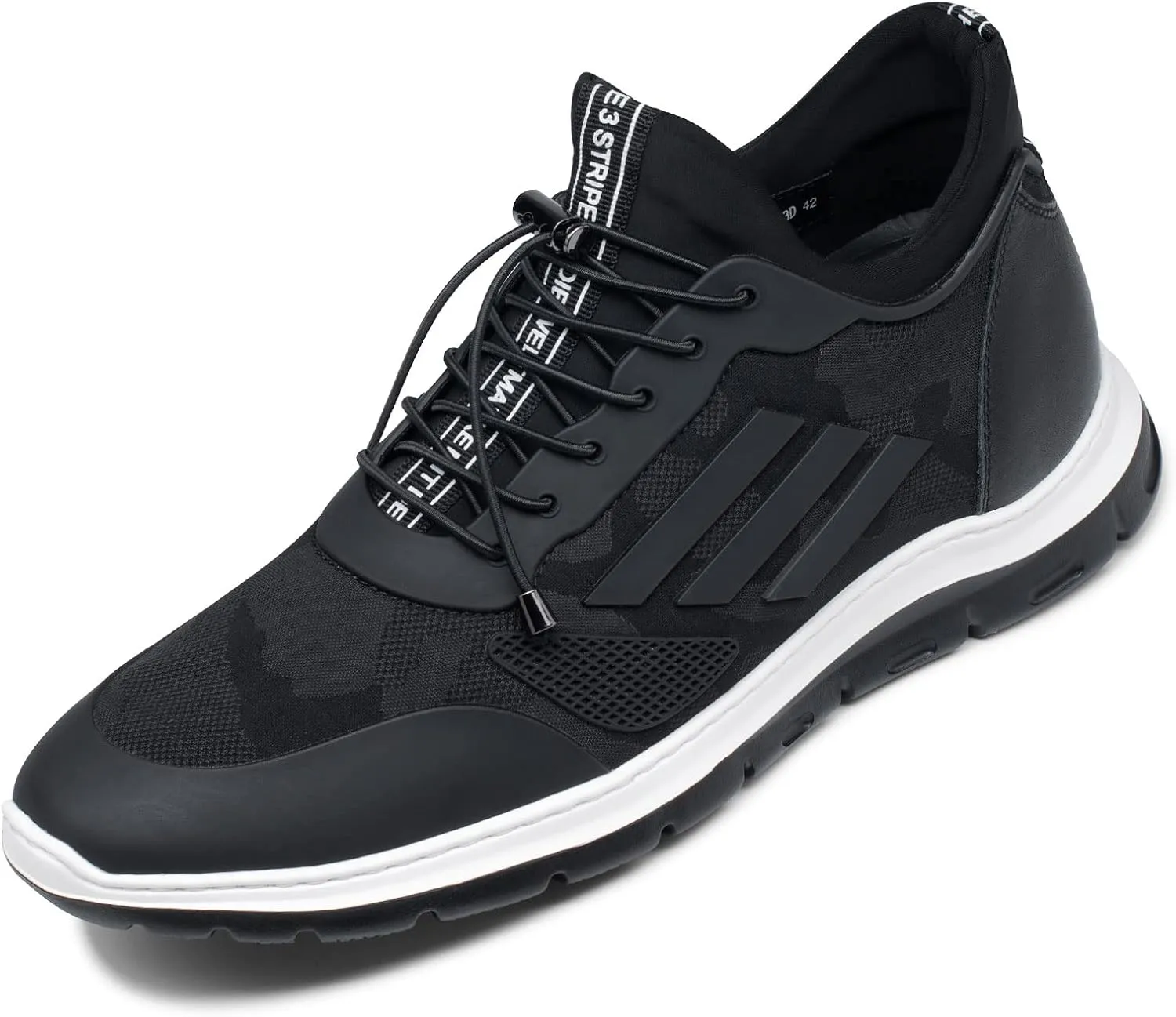 CHAMARIPA Men's Invisible Height Increasing Elevator Sneakers, Casual Fashion Hidden Heel Knit Shoes - Stylish, Comfortable, and Breathable 2.36"/ 2.76"/ 3.15" Inches Taller Handcrafted