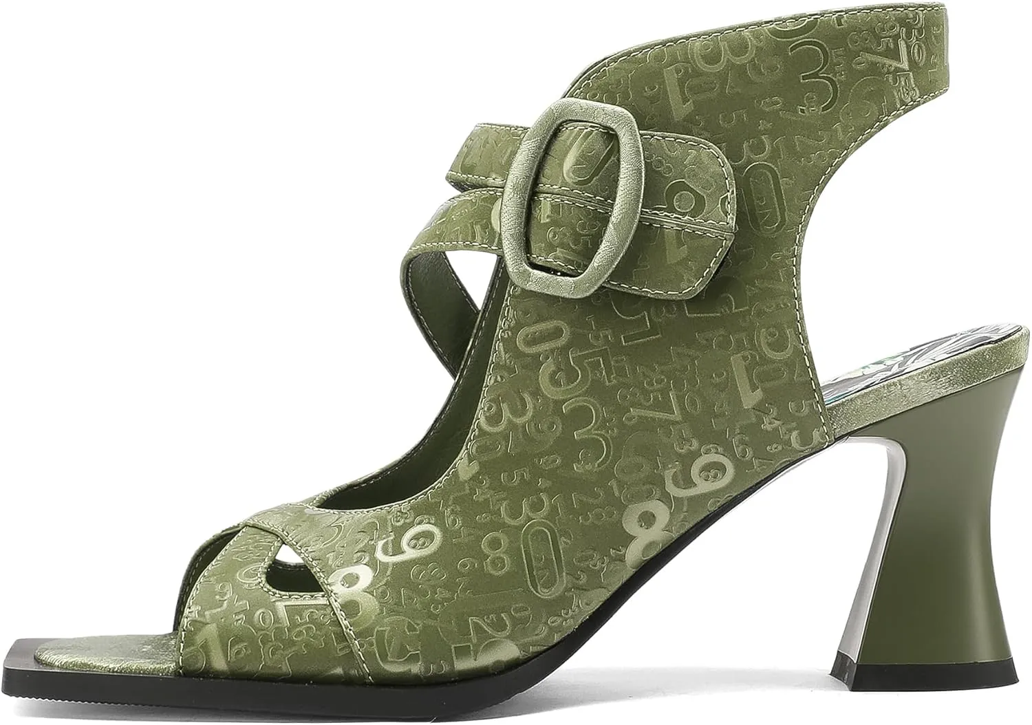Chunky Gladiator Sandals for Women Summer Dressy High Heels Square Toe Block Sandalias Para Mujer Open Toe Faux Leather Strappy Outdoor Ladies Wedding 3 Inch Sandles