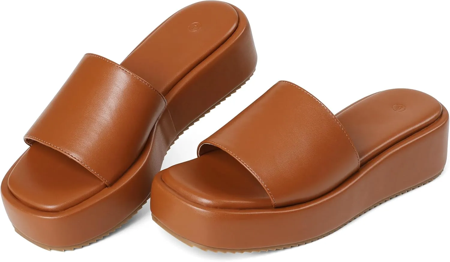 Chunky Platform Sandals Women Comfy Padded Wedge Sandals Square Open Toe Soft Mules Platform Slides for Women Summer Casual Flatform Shoes