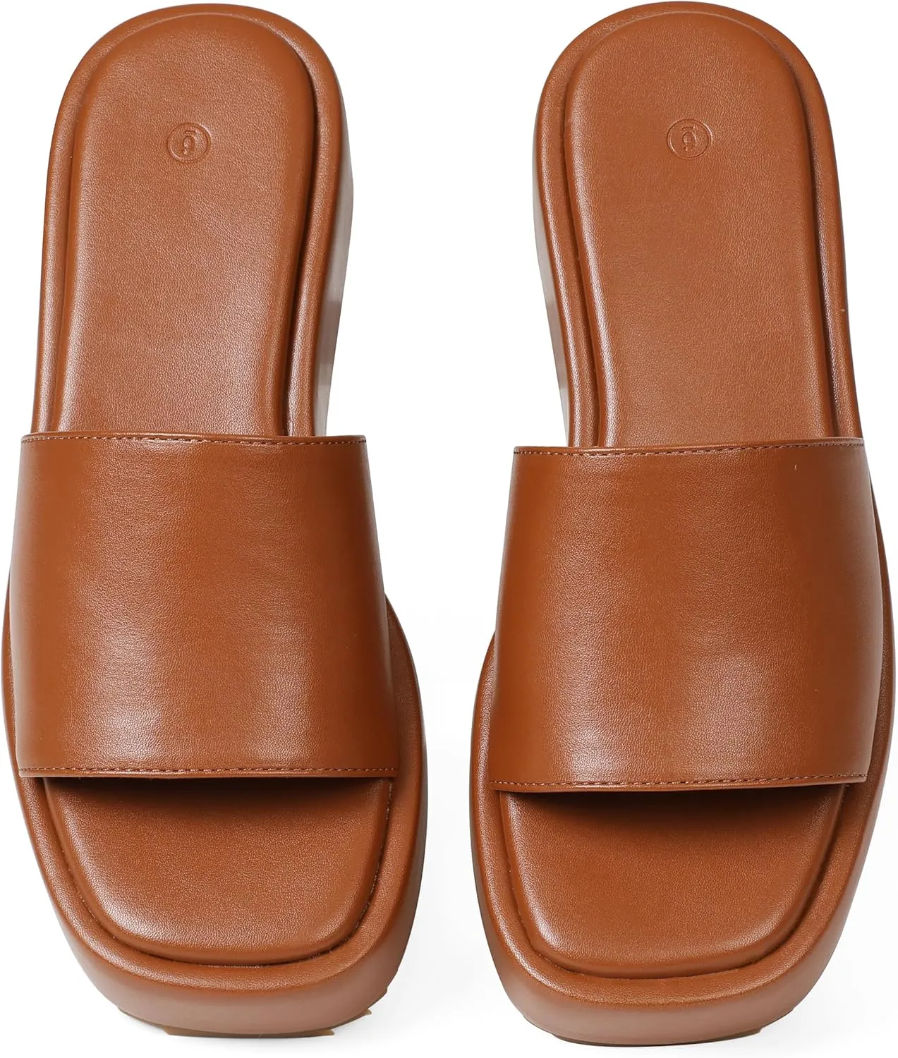 Chunky Platform Sandals Women Comfy Padded Wedge Sandals Square Open Toe Soft Mules Platform Slides for Women Summer Casual Flatform Shoes