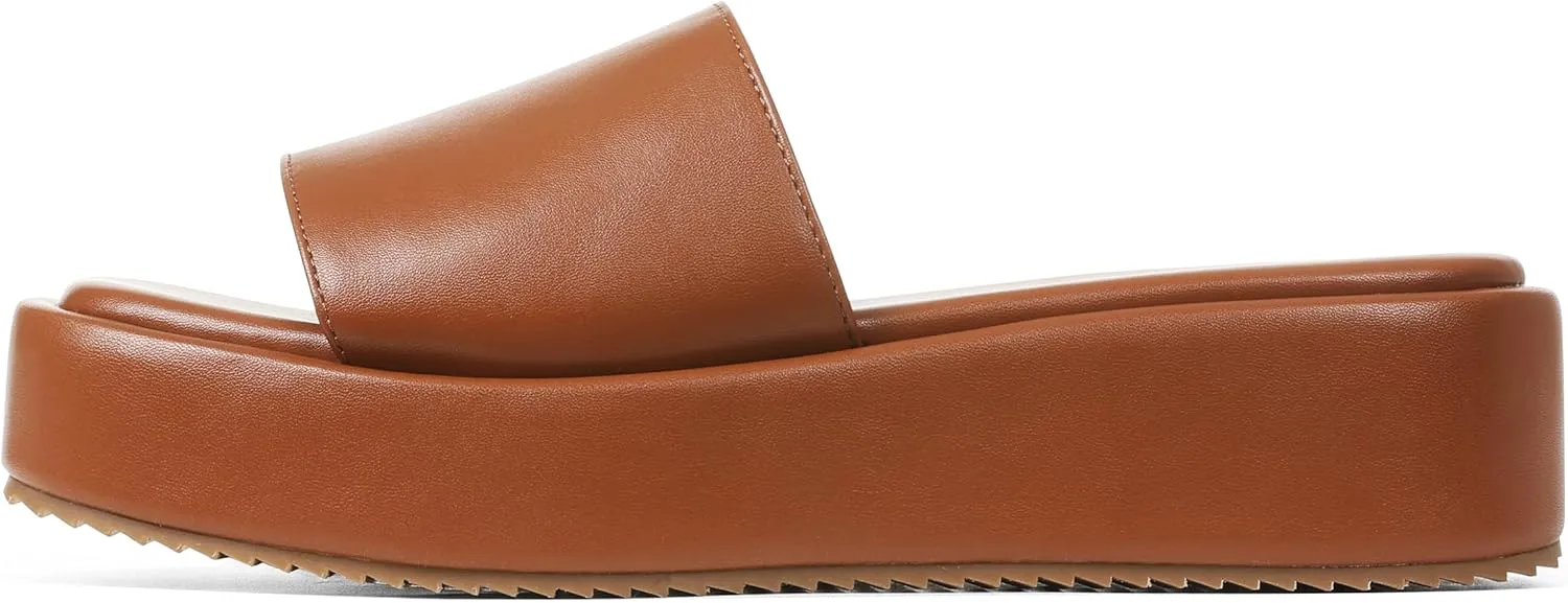 Chunky Platform Sandals Women Comfy Padded Wedge Sandals Square Open Toe Soft Mules Platform Slides for Women Summer Casual Flatform Shoes