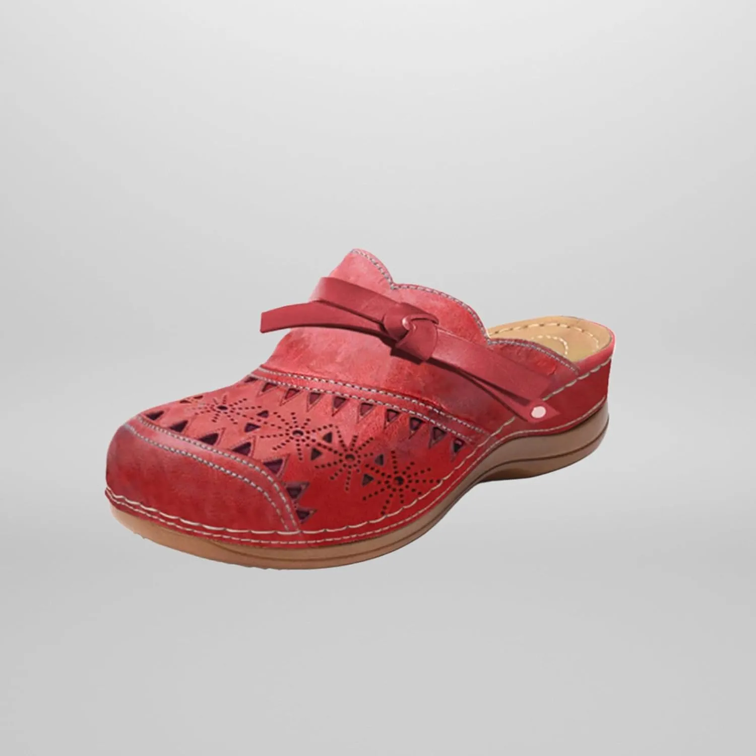 Clogs for Women 2025 Summer Comfortable Wedge Sandals Breathable Hollow Out Closed Toe Slip On Slippers Beach Arch Support Outdoor Slippers Round Platform Shoes