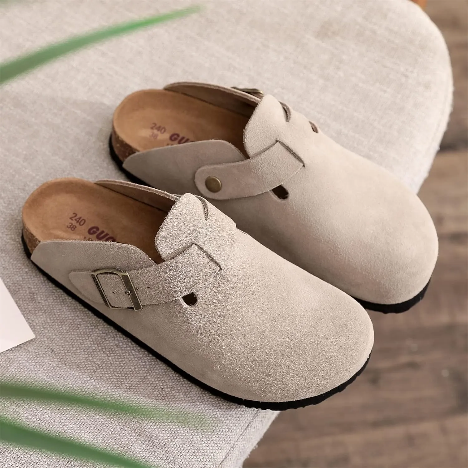 Clogs for Women and Men,Womens Suede Clogs-Mules Womens/Mens House Slipers with Arch Support