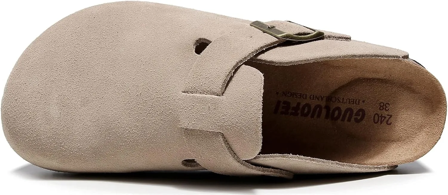 Clogs for Women and Men,Womens Suede Clogs-Mules Womens/Mens House Slipers with Arch Support