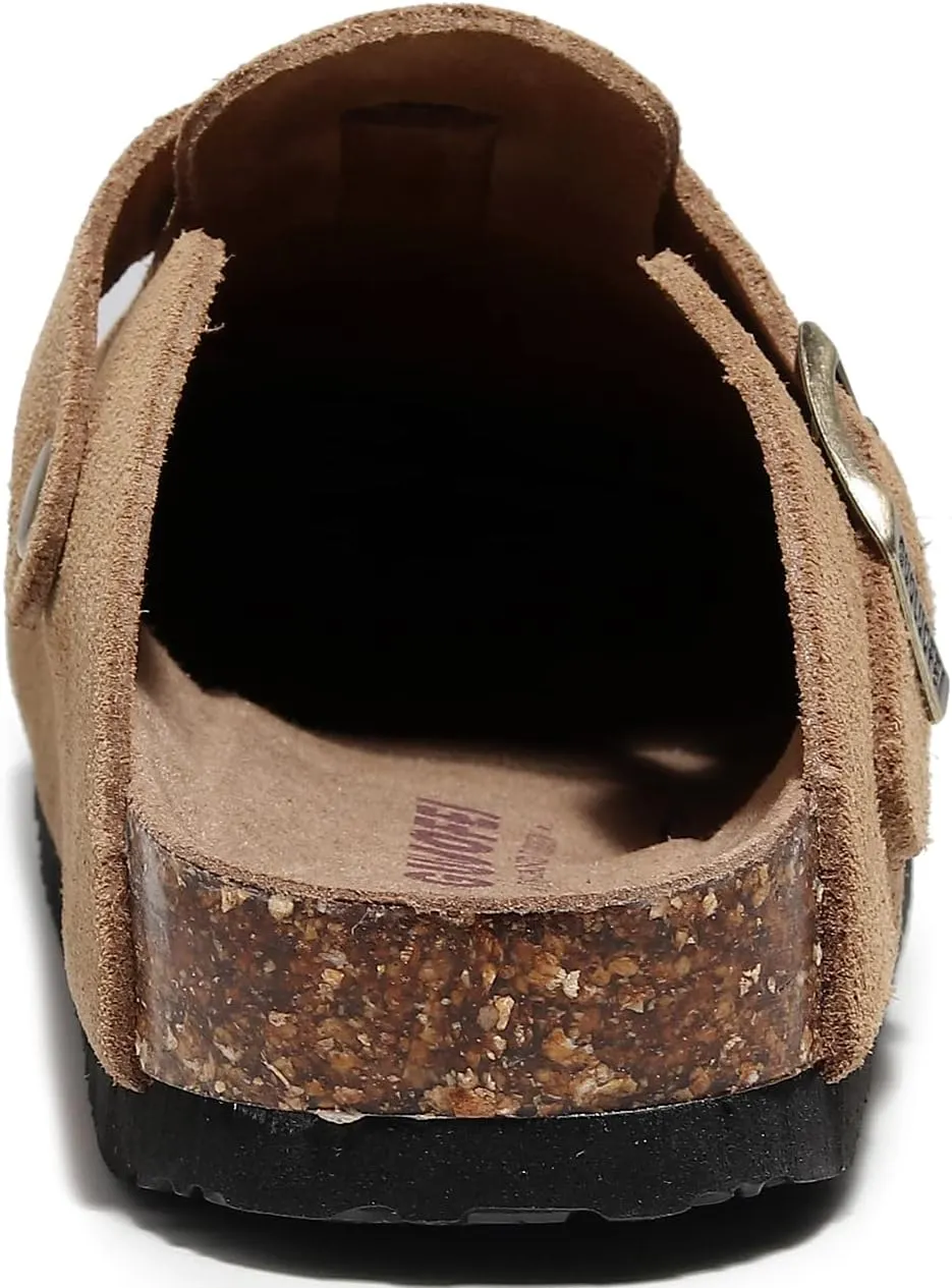 Clogs for Women and Men,Womens Suede Clogs-Mules Womens/Mens House Slipers with Arch Support