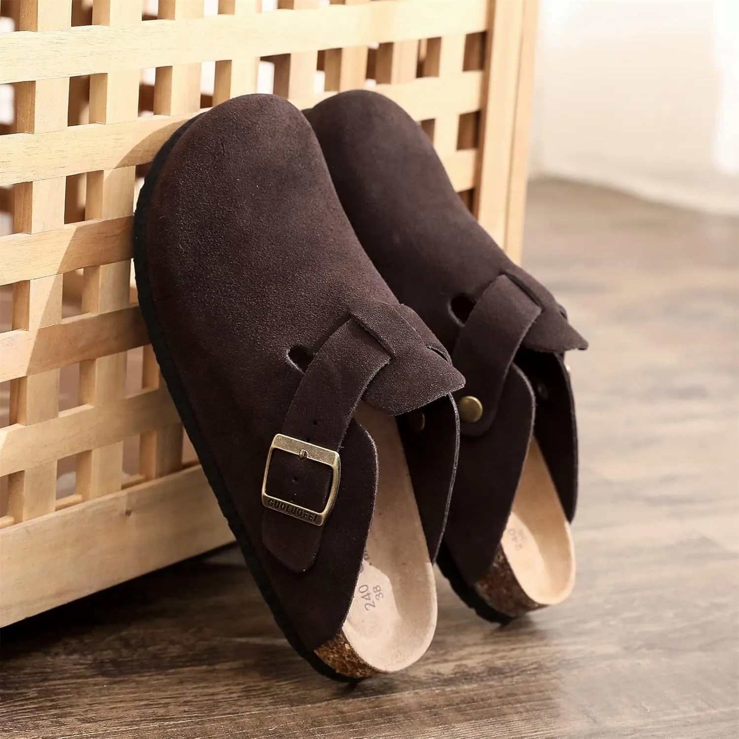 Clogs for Women and Men,Womens Suede Clogs-Mules Womens/Mens House Slipers with Arch Support