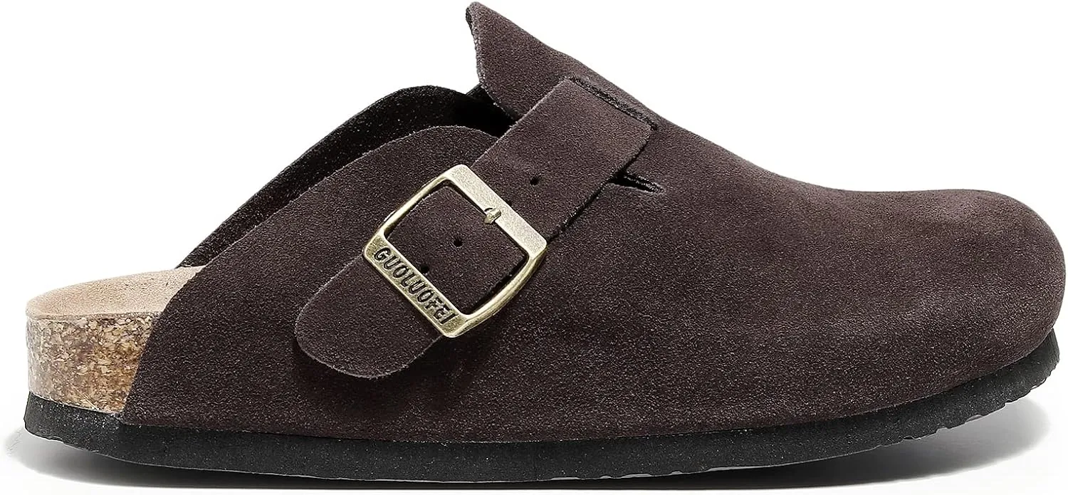 Clogs for Women and Men,Womens Suede Clogs-Mules Womens/Mens House Slipers with Arch Support