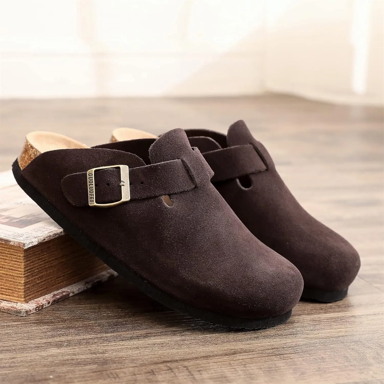 Clogs for Women and Men,Womens Suede Clogs-Mules Womens/Mens House Slipers with Arch Support