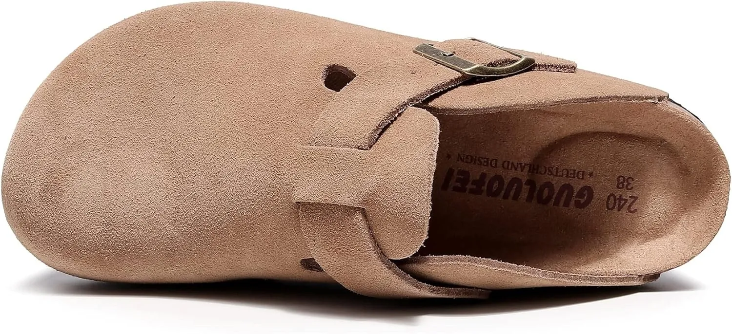 Clogs for Women and Men,Womens Suede Clogs-Mules Womens/Mens House Slipers with Arch Support