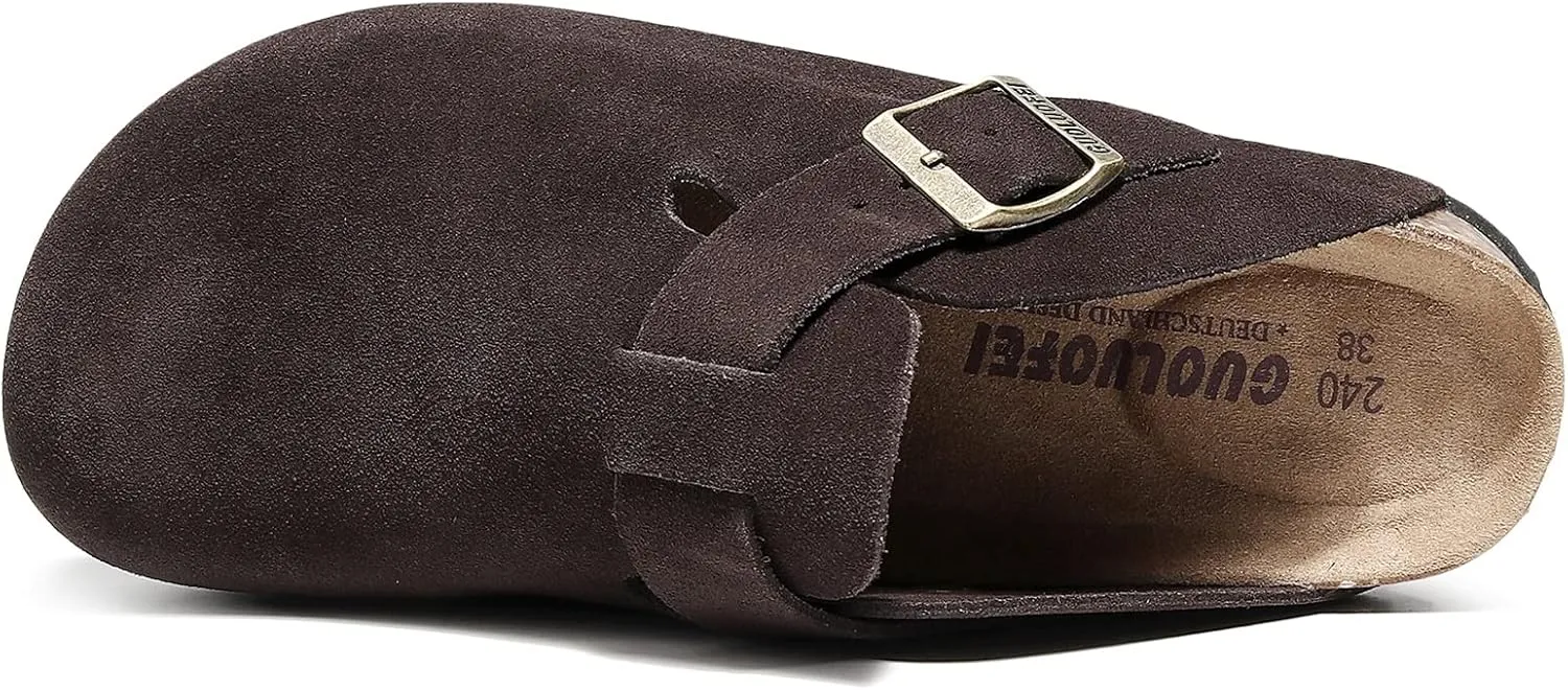 Clogs for Women and Men,Womens Suede Clogs-Mules Womens/Mens House Slipers with Arch Support
