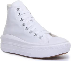 Converse Women's All Star Move Hi Sneaker, White Ivory Natural Black, 8.5