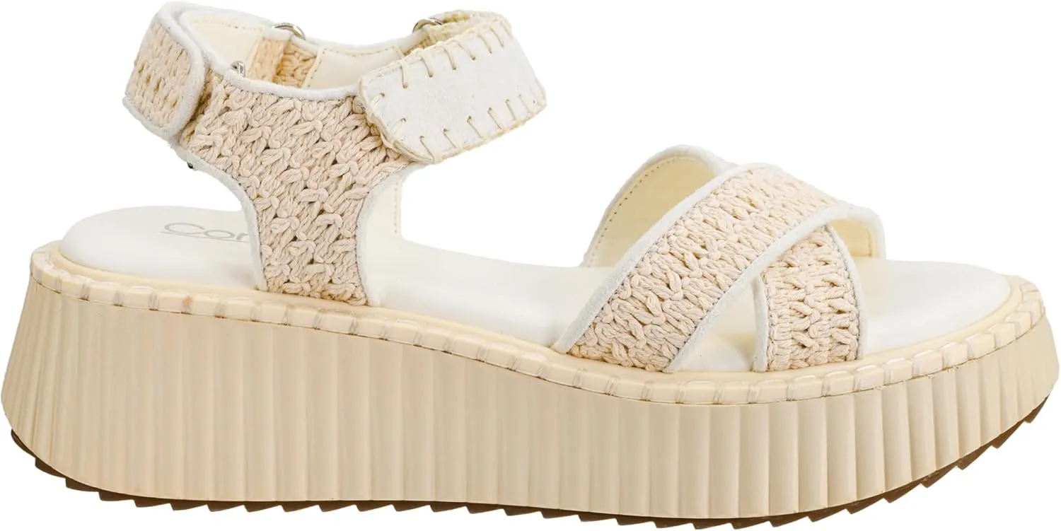 Corkys Footwear Women's Total Catch Sandals: Criss-Cross Style Straps with 1.75-Inch Platform and Secure Hook And Loop Ankle Closure for Comfort and Fashion