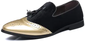 COSIDRAM Men's Casual Shoes Tassel Loafers Wingtip Brogues Comfort Slip on Walking Velvet Shoes