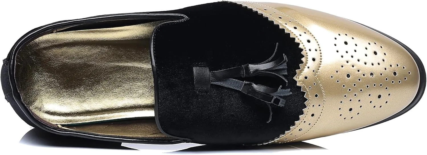 COSIDRAM Men's Casual Shoes Tassel Loafers Wingtip Brogues Comfort Slip on Walking Velvet Shoes