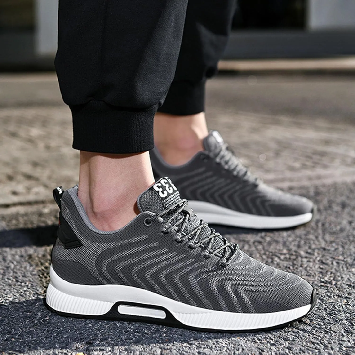 Couple Men's Elevator Shoes Men's Casual Mesh Trainers Lightweight Breathable Lace Up Sports Shoes with Mens Sneaker 626