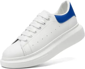 COVS Platform White Sneakers for Women, Women's Fashion Sneakers, Leather Sneakers for Women Unisex Height Increase Shoes