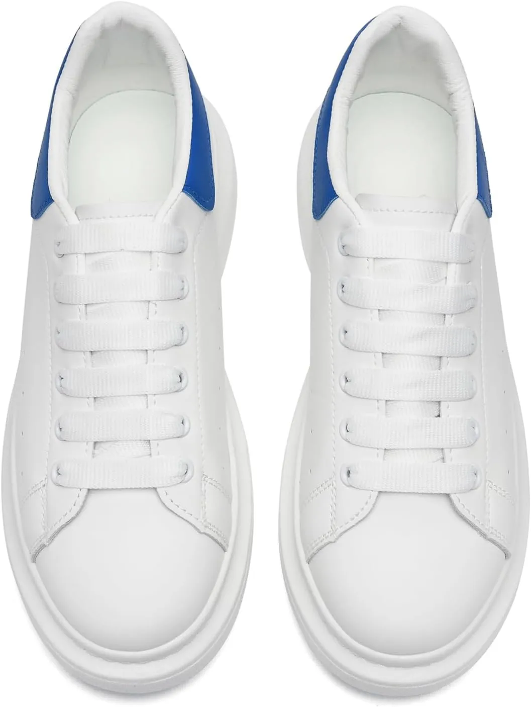 COVS Platform White Sneakers for Women, Women's Fashion Sneakers, Leather Sneakers for Women Unisex Height Increase Shoes