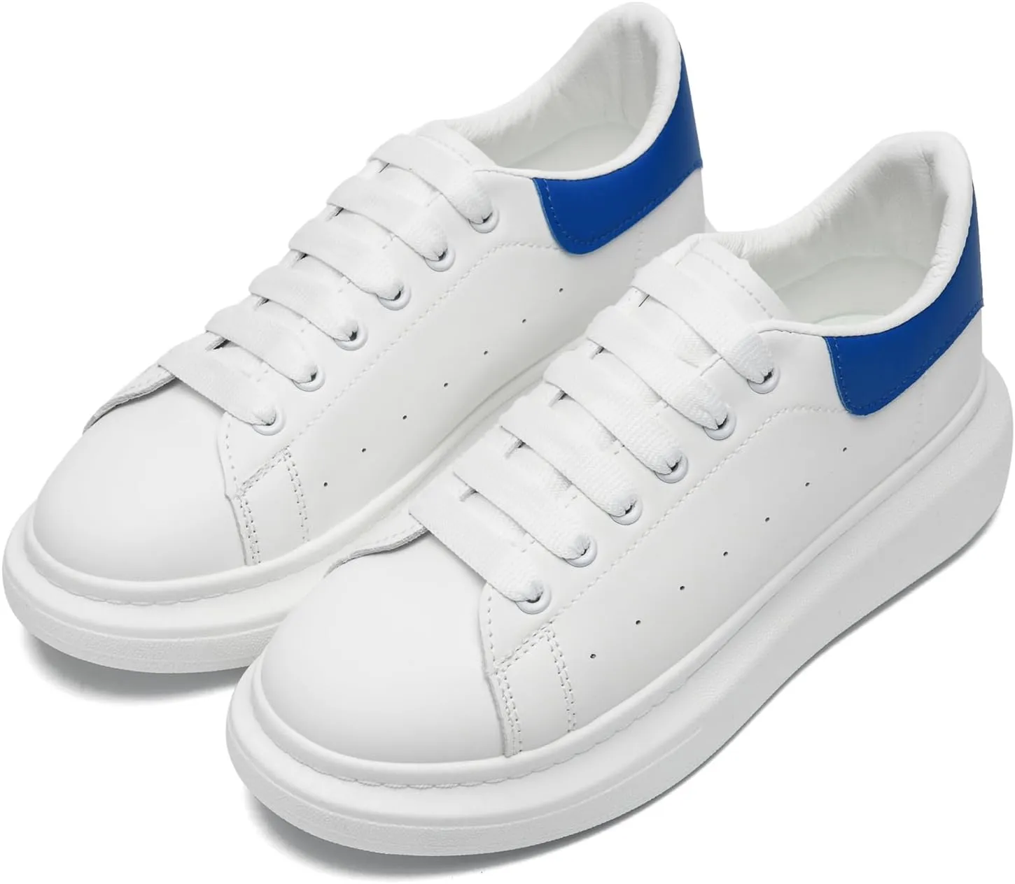 COVS Platform White Sneakers for Women, Women's Fashion Sneakers, Leather Sneakers for Women Unisex Height Increase Shoes