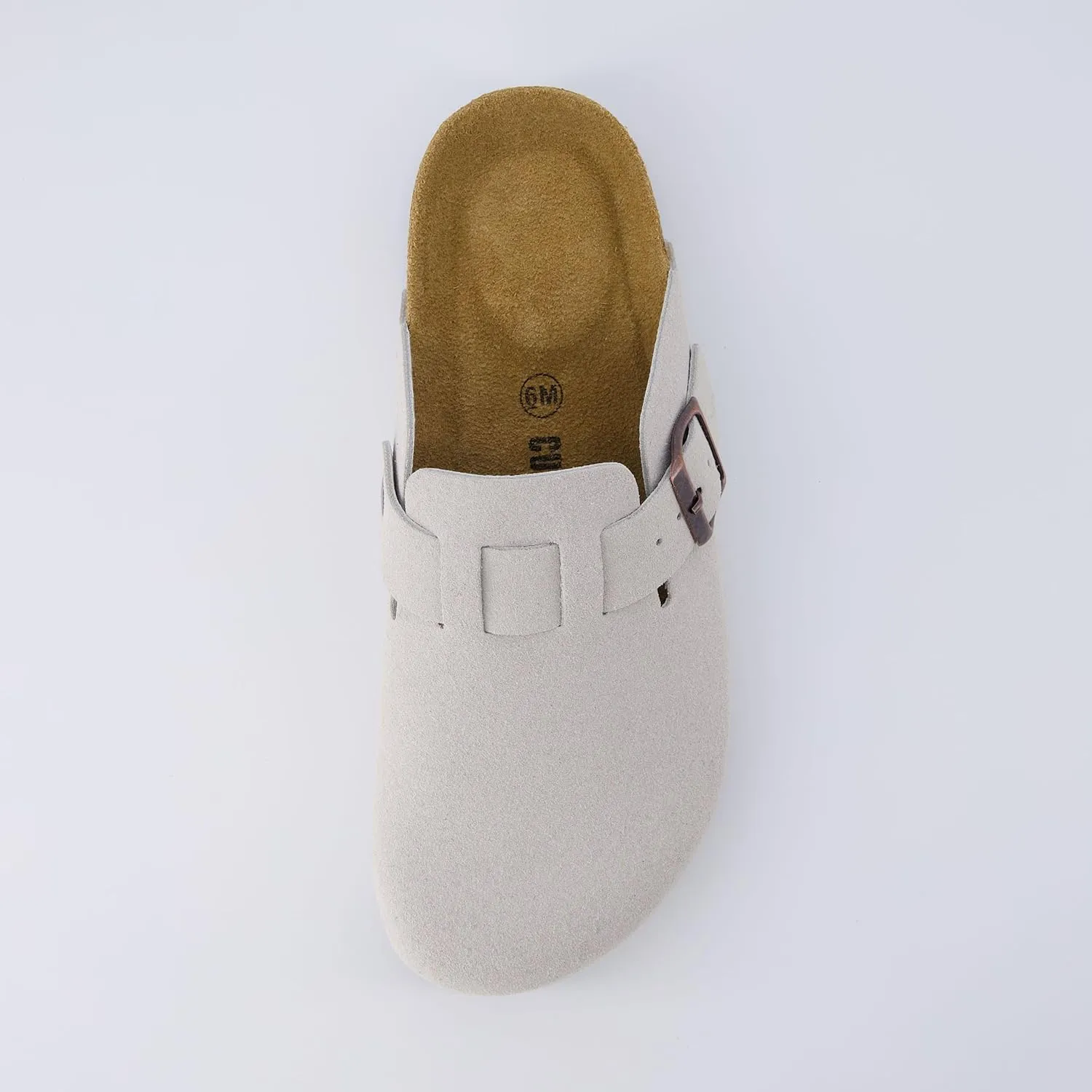 CUSHIONAIRE Hana Slip-On Buckle Clog with Cork Footbed  Memory Foam, Wide Widths Available