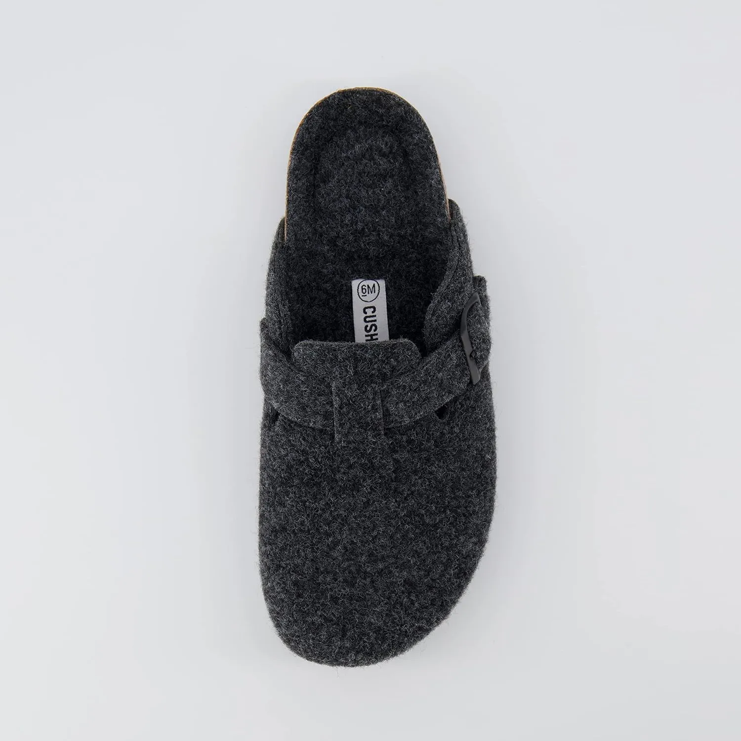 CUSHIONAIRE Hana Slip-On Buckle Clog with Cork Footbed  Memory Foam, Wide Widths Available