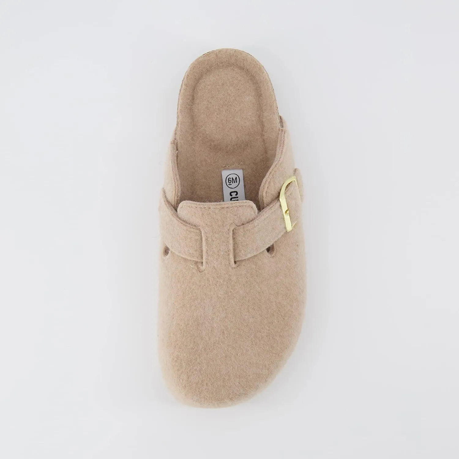 CUSHIONAIRE Hana Slip-On Buckle Clog with Cork Footbed  Memory Foam, Wide Widths Available