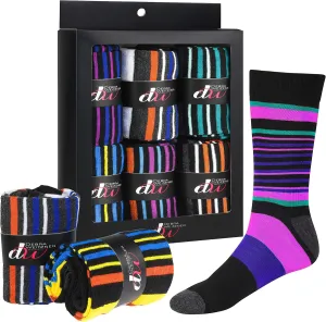 Debra Weitzner Mens Dress Socks with Gift Box - Cotton Colorful Classic Argyle Sock - Patterned Crew Socks for Men 6 Pairs