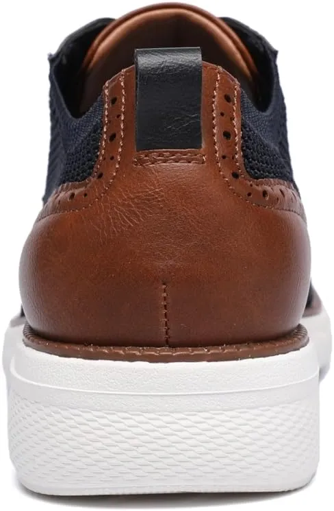 DECARSDZ Men's Casual Oxfords Shoes Breathable Knit Leisure Mesh Sneakers Lace-Up Lightweight Walking Fashion Sneaker