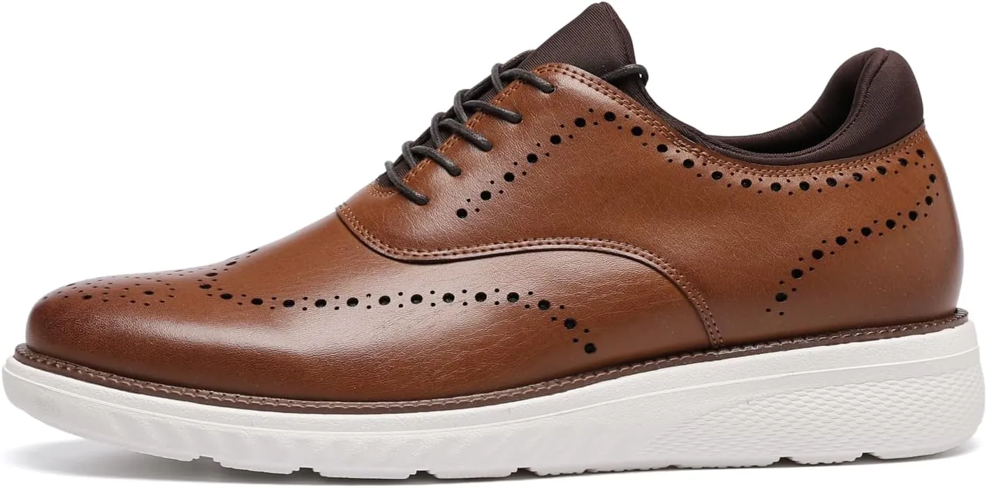 DECARSDZ Mens Dress Casual Oxfords Shoes Lace-up Fashion Shoes Brogue Shoes for Men