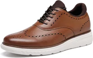 DECARSDZ Mens Dress Casual Oxfords Shoes Lace-up Fashion Shoes Brogue Shoes for Men