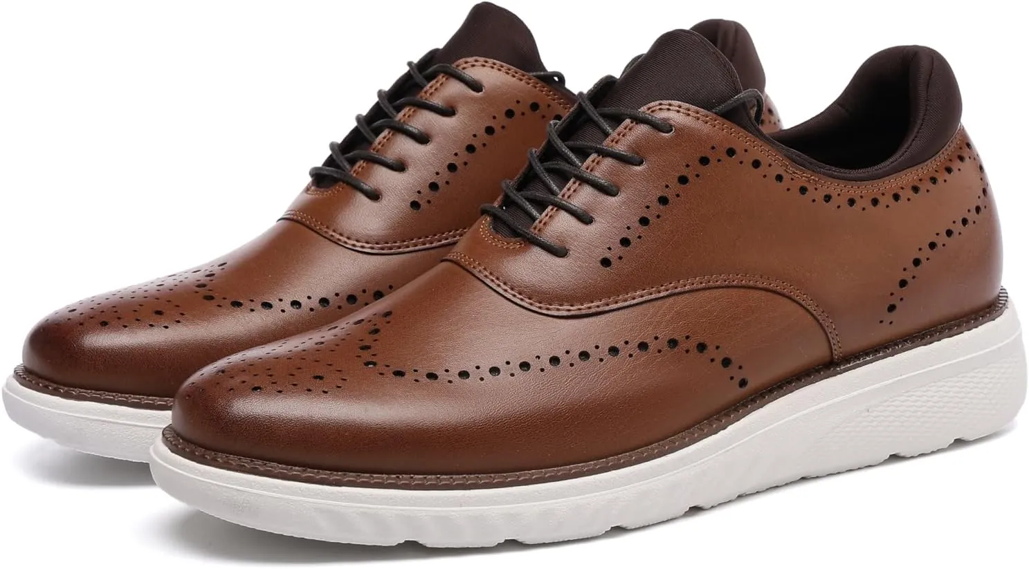 DECARSDZ Mens Dress Casual Oxfords Shoes Lace-up Fashion Shoes Brogue Shoes for Men