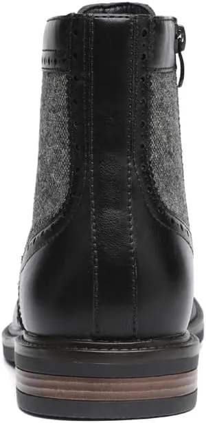 DECARSDZ Men's Fashion Lace-up Dress Casual Chukka Boots for Men Zipper Boot