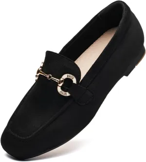 DeYashopin Womens Loafers Shoes Fashion Low Heel Slip on Shoes Comfortable Driving Flats