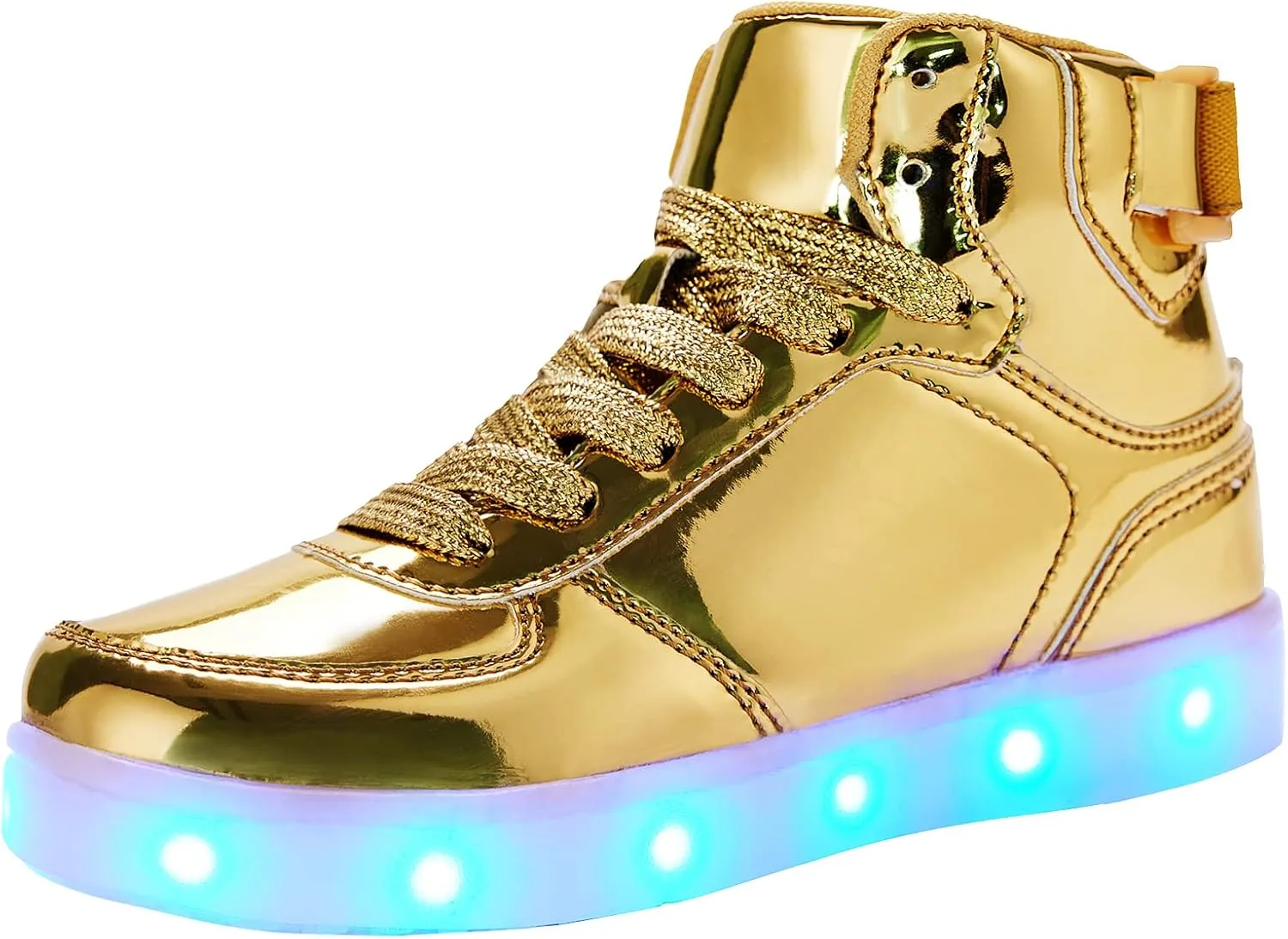 DIYJTS Kids LED Light Up Shoes, Fashion High Top LED Sneakers USB Rechargeable Glowing Luminous Shoes for Boys Girls Toddler Child