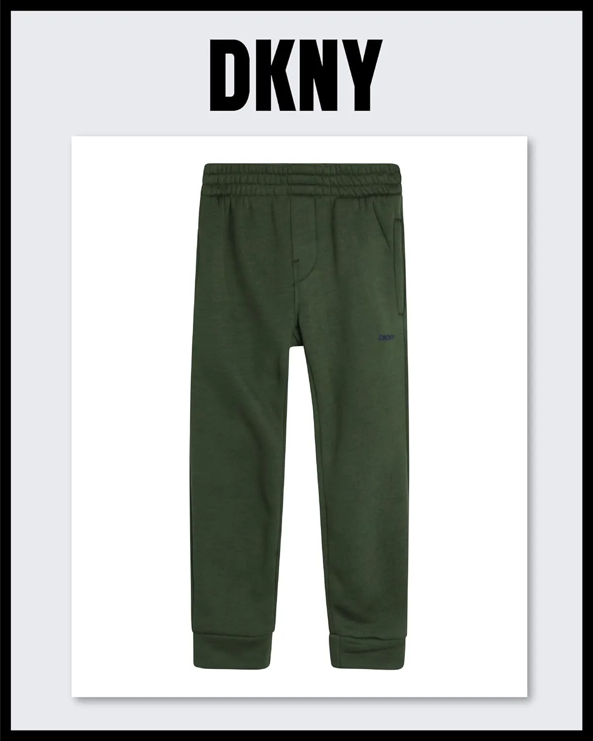 DKNY Baby Boys’ Sweatpants - 2 Pack Breathable Athletic Performance Fleece Jogger Pants with Side Pockets (Sizes: 2T-7)