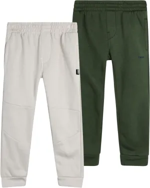 DKNY Baby Boys’ Sweatpants - 2 Pack Breathable Athletic Performance Fleece Jogger Pants with Side Pockets (Sizes: 2T-7)