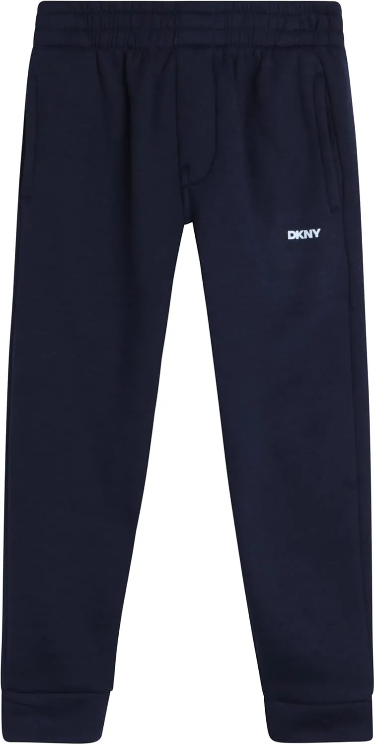 DKNY Baby Boys’ Sweatpants - 2 Pack Breathable Athletic Performance Fleece Jogger Pants with Side Pockets (Sizes: 2T-7)