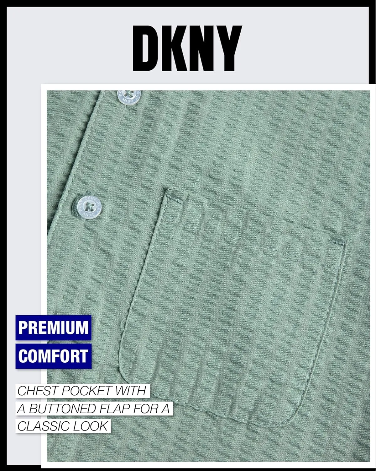 DKNY Toddler Boys' Cabana Set - 2 Piece Short Sleeve Button Down Shirt and Matching Shorts for Little Boys (Sizes: 2T-7)
