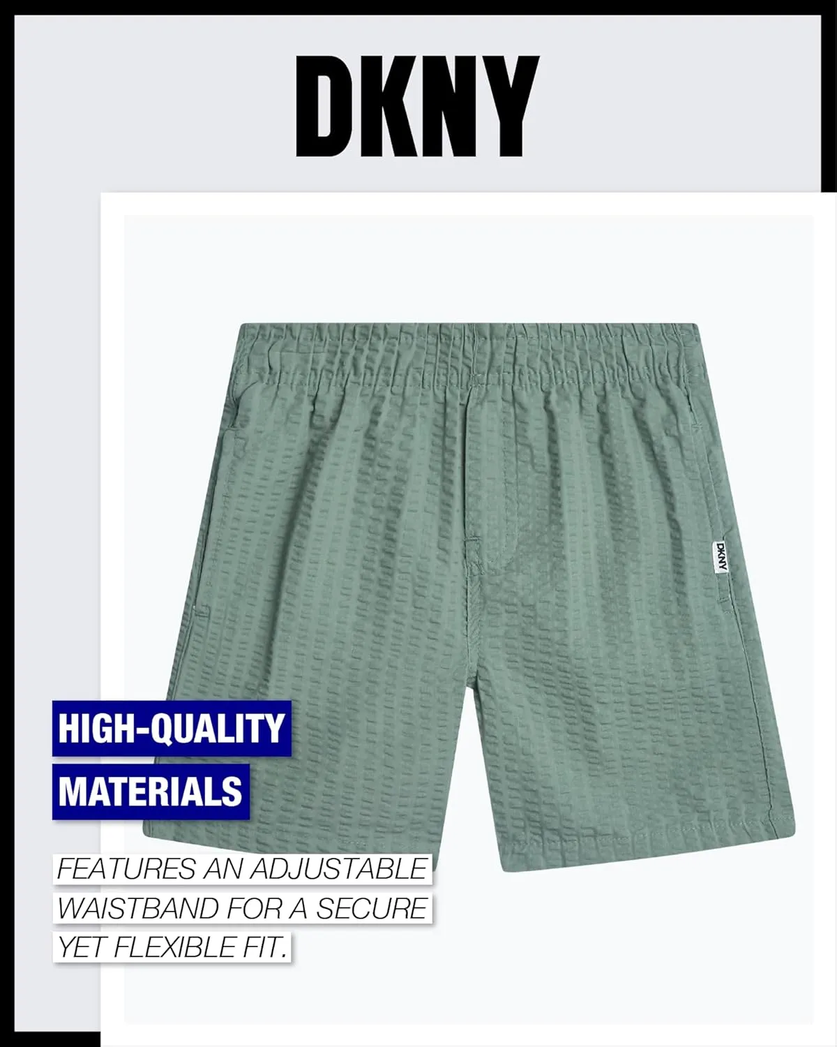 DKNY Toddler Boys' Cabana Set - 2 Piece Short Sleeve Button Down Shirt and Matching Shorts for Little Boys (Sizes: 2T-7)