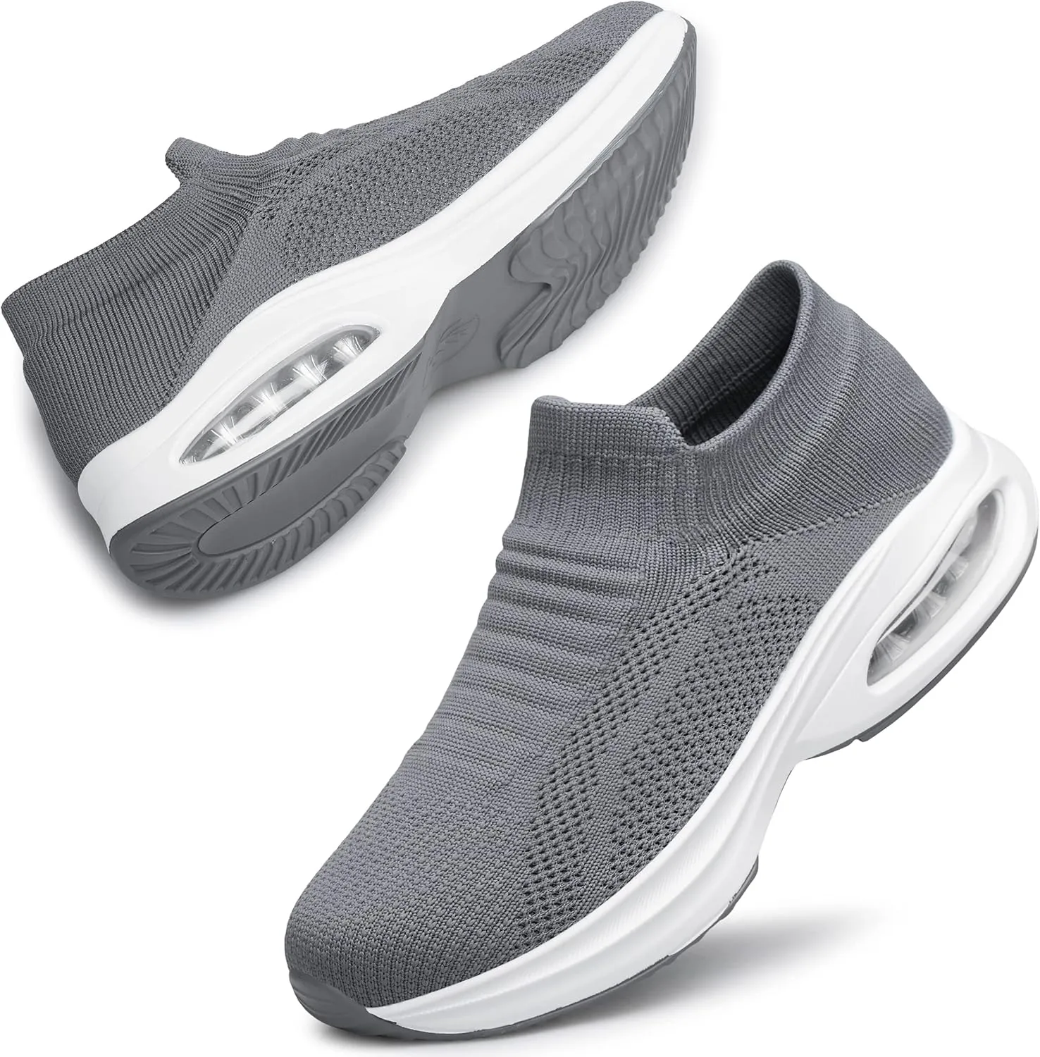 DOUSSPRT Womens Walking Shoes Slip on Sock Sneakers Lady Girls Nurse Mesh Air Cushion Platform Loafers Fashion Casual