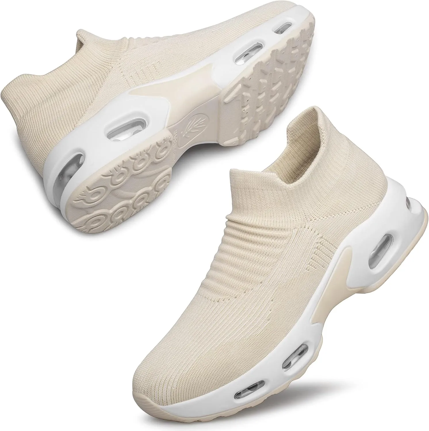 DOUSSPRT Womens Walking Shoes Slip on Sock Sneakers Lady Girls Nurse Mesh Air Cushion Platform Loafers Fashion Casual