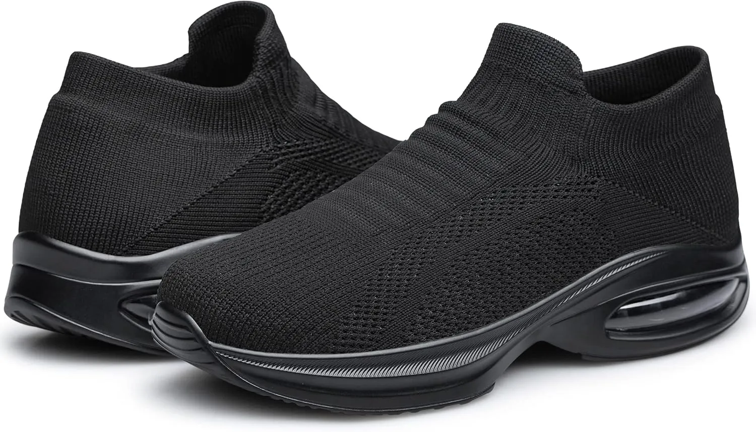 DOUSSPRT Womens Walking Shoes Slip on Sock Sneakers Lady Girls Nurse Mesh Air Cushion Platform Loafers Fashion Casual