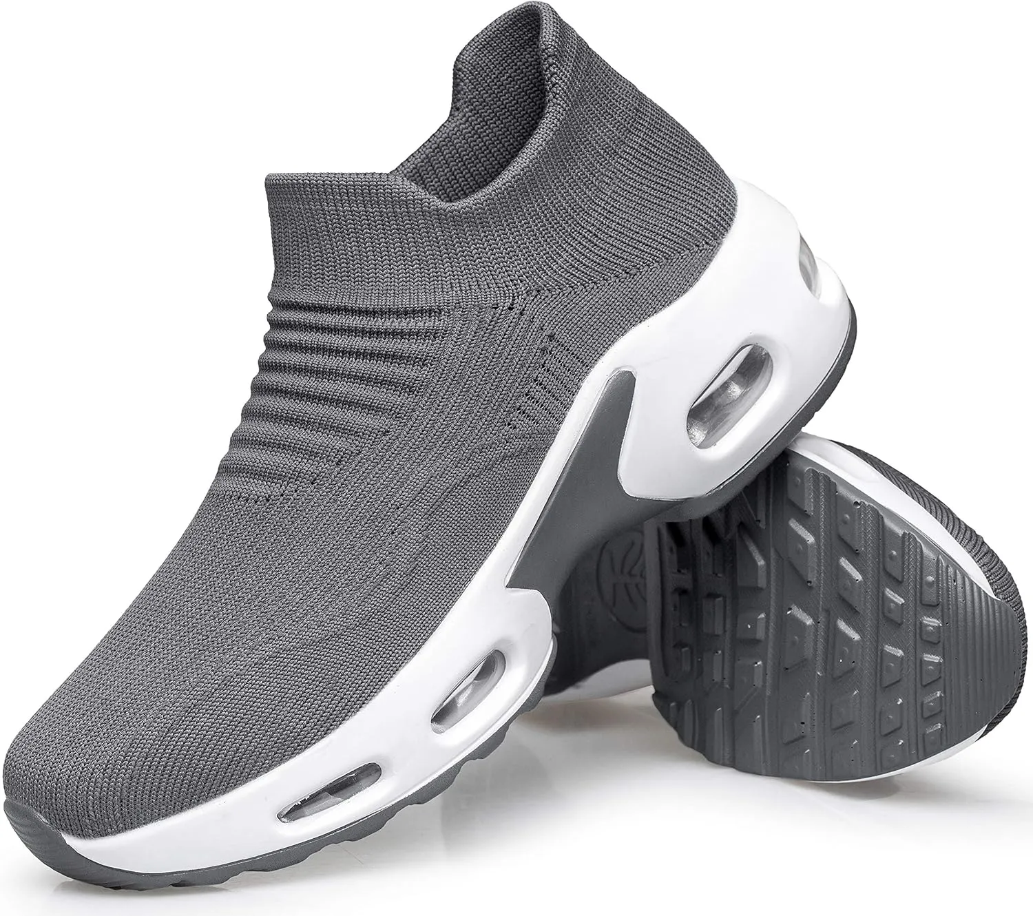 DOUSSPRT Womens Walking Shoes Slip on Sock Sneakers Lady Girls Nurse Mesh Air Cushion Platform Loafers Fashion Casual