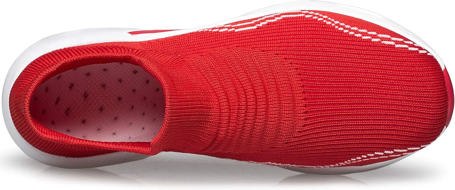 DOUSSPRT Womens Walking Shoes Slip on Sock Sneakers Lady Girls Nurse Mesh Air Cushion Platform Loafers Fashion Casual